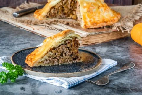 Pork pie Foto stock