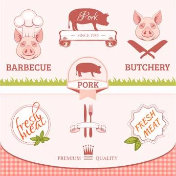 Pork, pig, bacon Stock Illustration