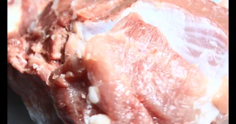 Pork on a plate Stock Footage 295571601