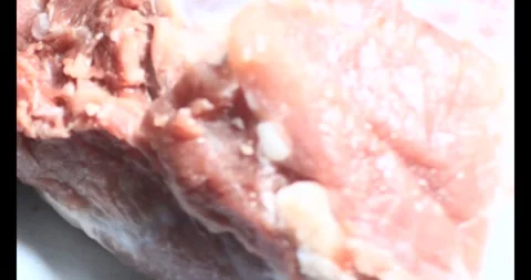 Pork on a plate Stock Footage 295571668