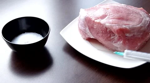 Pork, prepared for processing Stock Footage 48732007