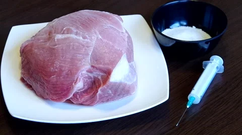 Pork, prepared for processing Stock Footage 48732125