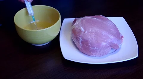 Pork, prepared for processing Stock Footage 48732393