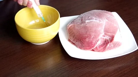 Pork, prepared for processing Stock Footage 48732427