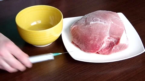 Pork, prepared for processing Stock Footage 48732620