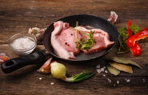 Pork raw meat Stock-Fotos