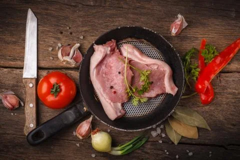 Pork raw meat Stock Photos