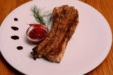 Pork rib steak Stock Photos