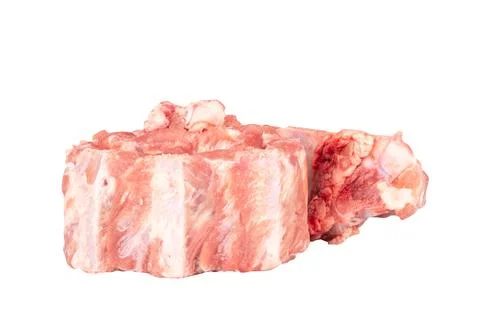 Pork ribs bone isolated on white background Stock Photos
