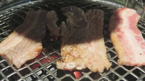 Pork roast on the stove Stock Footage 70543573