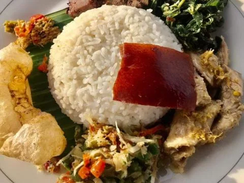 Pork roll bali food Stock Photos