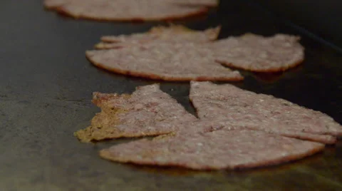 Pork roll on grill Stock Footage 51238739