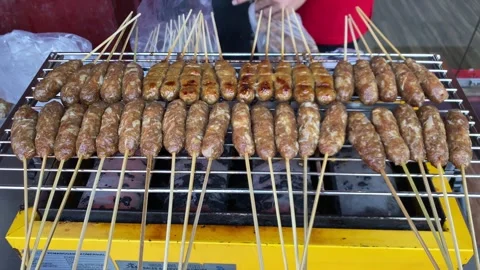 Pork satay Stock Footage 295624661