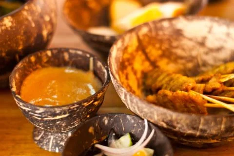 Pork satay Stock Photos