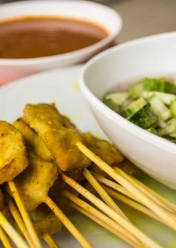Pork satay Stock Photos