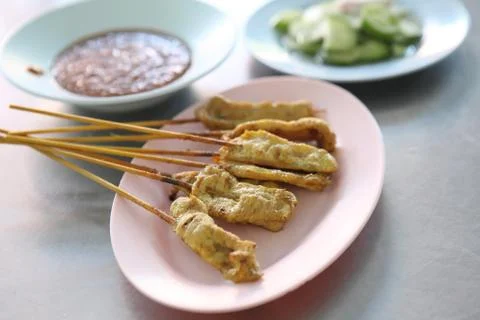 Pork satay Stock Photos