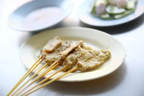 Pork Satay Stock Photos