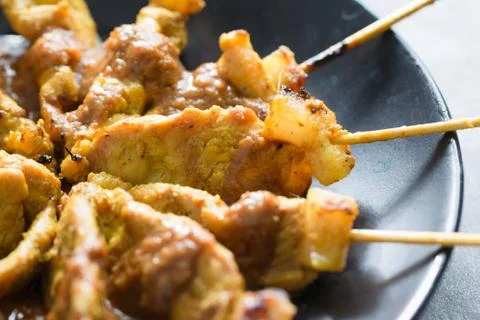 Pork Satay Stock Photos