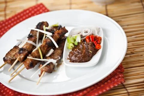 Pork satay Stock Photos