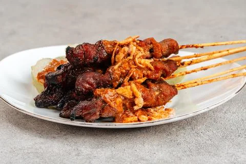 Pork Satay Foto stock