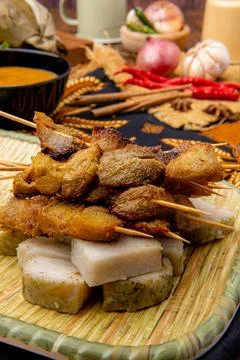 Pork Satay Stock-Fotos