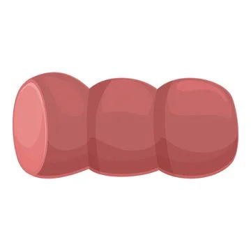 Pork sausage icon cartoon vector. Beef meat Stock Illustration