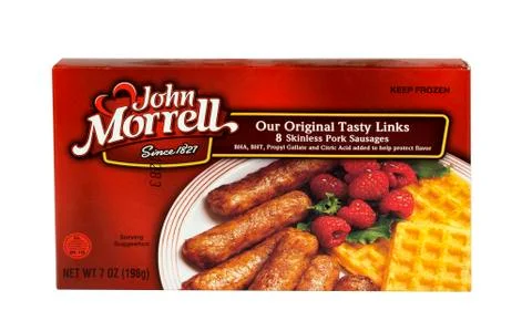 Pork sausage links Stock Photos