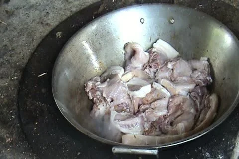 Pork sautee 스톡 동영상 12139415