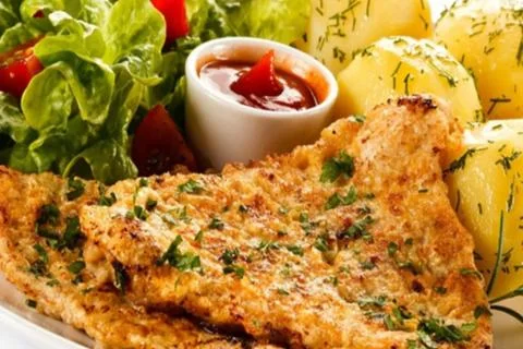 Pork schnitzel Foto stock