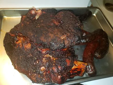 Pork Shoulder/Butt Bark Stock Photos