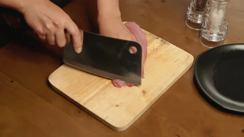 Pork slice top shot Stock Footage 149103761