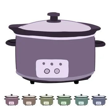 Pork slow cooker vector cartoon graphic Stock Illustration