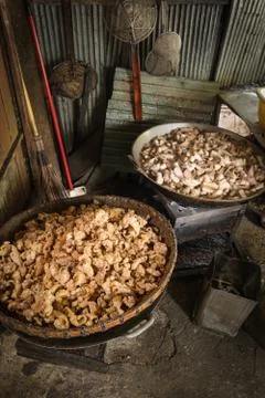 Pork snacks Foto stock