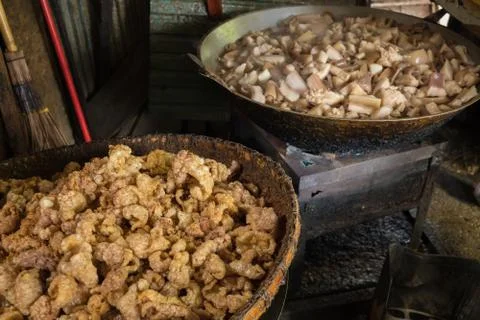 Pork snacks Stock Photos