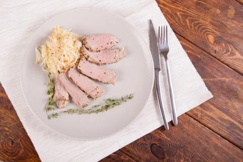 Pork with spices Stock Photos