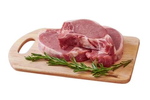 Pork stake on a white background Fotos Stock