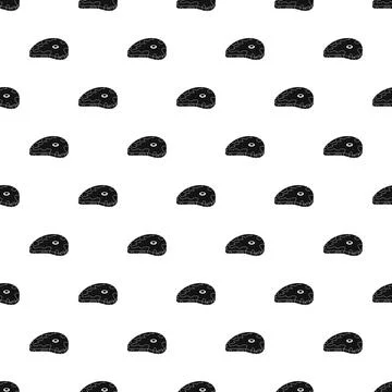 Pork steak pattern seamless Stock Illustration