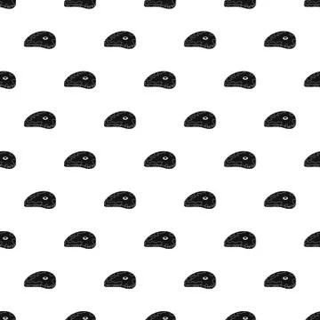Pork steak pattern seamless vector Stock Illustration