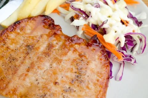 Pork steak Stock Photos