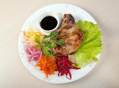 Pork steak Foto stock