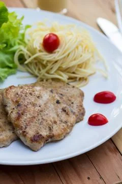 Pork steak Stock Photos