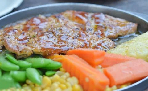Pork steak 스톡 사진
