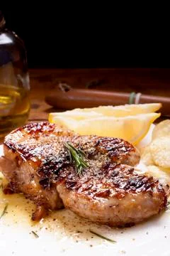 Pork steak Stock Photos