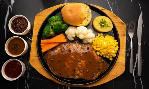 Pork steak Stock Photos