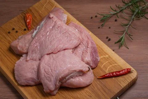 Pork steaks, fillets Stock Photos