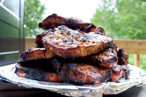 Pork steaks Stock Photos