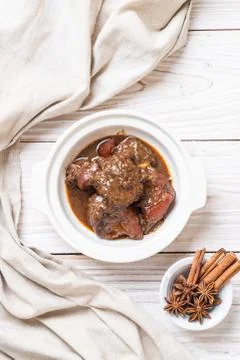 Pork stew with herb Stock Photos