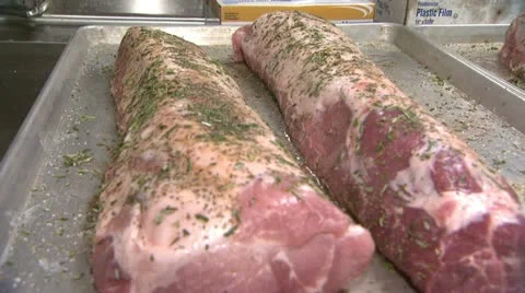 Pork Tenderloins 2 Stock Footage 22041522