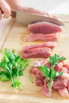 Pork on white background Stock Photos