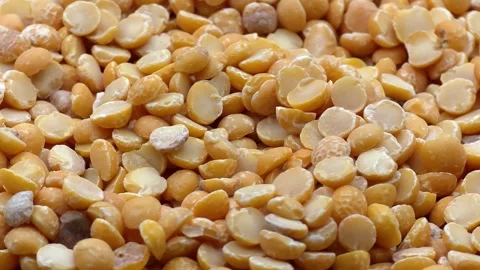 Porous texture of yellow split peas Stock Footage 327793669